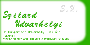 szilard udvarhelyi business card