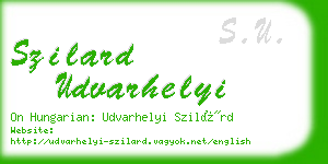 szilard udvarhelyi business card